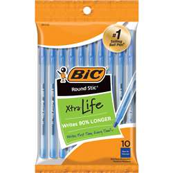 Bic Round Stic Ballpoint Pens Blue 10Pk By Bic Usa