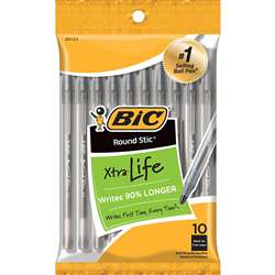 Bic Round Stic Ballpoint Pens Black 10Pk By Bic Usa