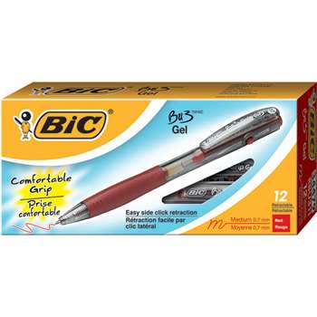 Bic Bu3 Ball Pen Red 12 Pk By Bic Usa