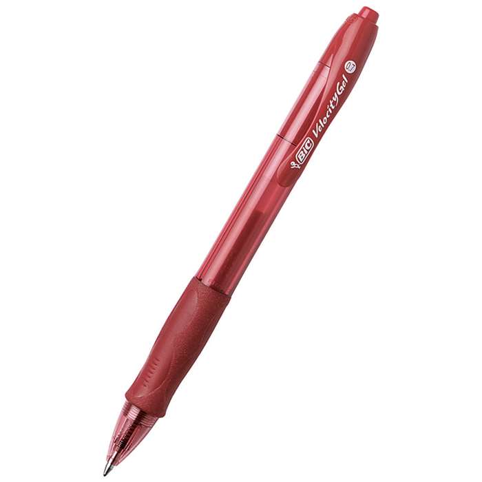 Bic Velocity Gel Retractable Roller Gel Pen Red By Bic Usa
