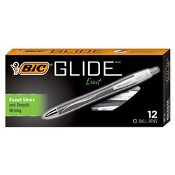 Bic Glide Ball Pen Fine Black 12/Pk, BICVCGN11BLK