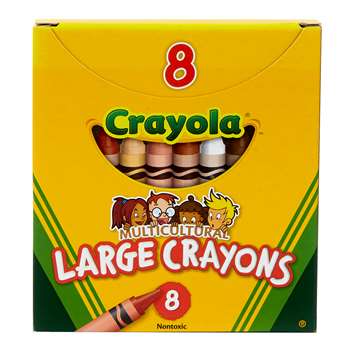 Multicultural Crayons Lrg 8-Pk By Crayola