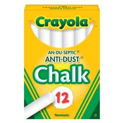 Chalk Anti-Dust White 12 Ct By Crayola