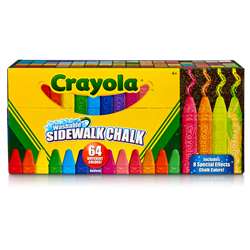 Crayola Wash Sidewalk Chalk 64Pk, BIN512064
