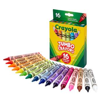 Crayola Jumbo Crayons 16 Color Set, BIN520390