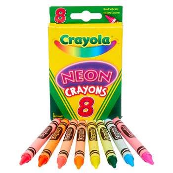 Crayola 8 Ct Neon Crayons, BIN523418