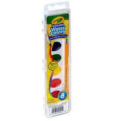 Washable Water Colors 8 W/Brush By Crayola