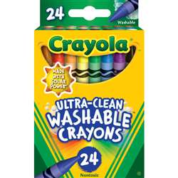 24 Ct Ultra-Clean Washable Crayons Regular Size, BIN526924