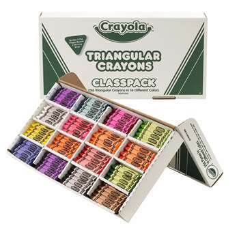 Crayola Crayon Classpack Triangular 16 Colors 256 Crayons By Crayola