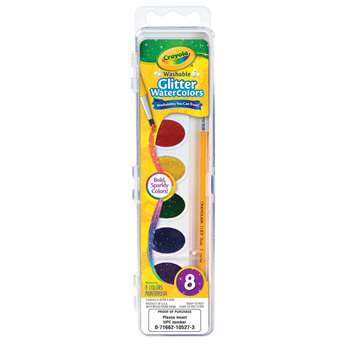 Crayola Wash Watercolor Glitter 8Pk, BIN530527