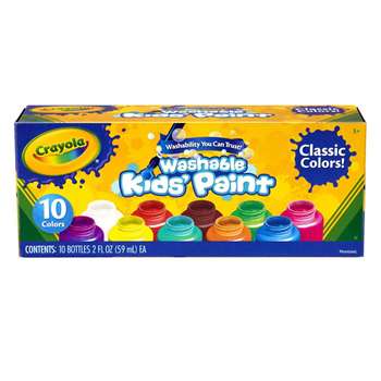 Washable Kids Paint 10 Jar Set By Crayola