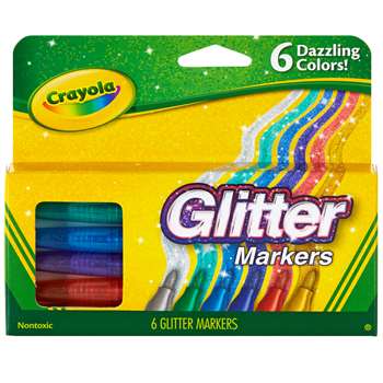 Shop Crayola Glitter Markers 6 Colors - Bin588629 By Crayola