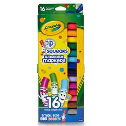 Pip-Squeaks Markers 16 Ct Short Washable In Peggable Pouch By Crayola