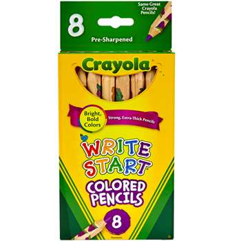 Crayola Write Start 8 Ct Colored Pencils By Crayola