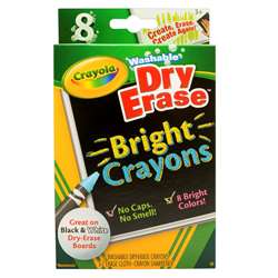 Crayola Dry Erase Bright 8 Count Crayons By Crayola