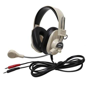 Deluxe Multimedia Stereo Headset W/ Boom Microphone W/ Dual 3.5Mm Plug By Califone International