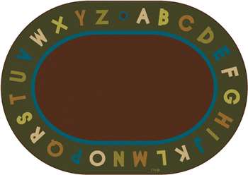 Alphabet Circletime Nature Oval 8'3"x11'8" Carpet, Rugs For Kids