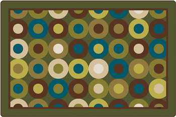 Calming Circles Rectangle 4'x6' Carpet, Rugs For Kids