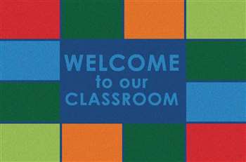 Classroom Welcome Rug 3'x4'6" Rectangle Carpet, Rugs For Kids