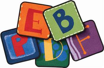 Toddler Alphabet Blocks Kit - Primary Kit Set of 26 Carpet, Rugs For Kids