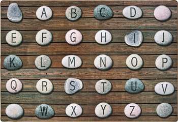 Alphabet Stones Seating Rug 6'x9' Rectangle Carpet, Rugs For Kids