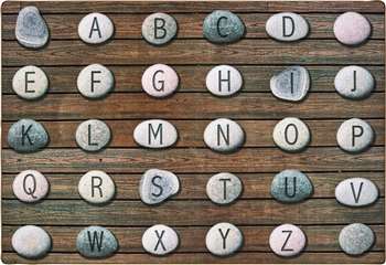 Alphabet Stones Seating Rug 8'x12' Rectangle Carpet, Rugs For Kids