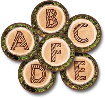 Alphabet Tree Rounds Kit Set of 26, 12" Carpet Rounds Carpet, Rugs For Kids