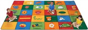 Bilingual Alphabet Blocks Rectangle 7'6"x12' Carpet, Rugs For Kids