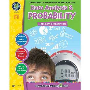 Gr 6-8 Math Task & Drill Data Analy & Probability, CCP3316