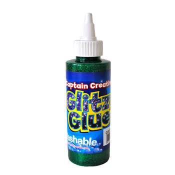 Captain Creative Glitzy Glue Green 4 Oz, CCR2420