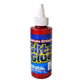 Captain Creative Glitzy Glue Red 4 Oz, CCR2440