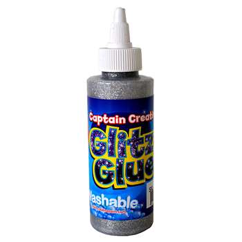 Captain Creative Glitzy Glue Silver 4 Oz, CCR2467