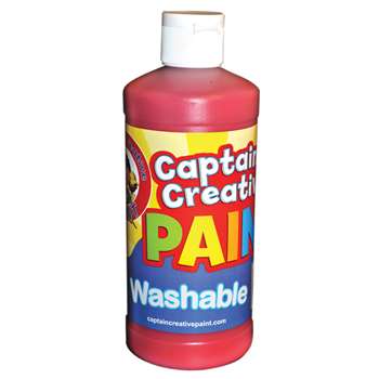 Captain Creative Red 16Oz Washable Paint By Certified Color