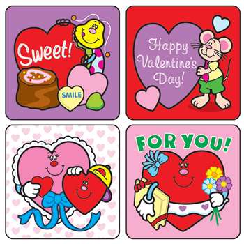 Stickers Valentines Day 120/Pk Acid Lignin Free By Carson Dellosa