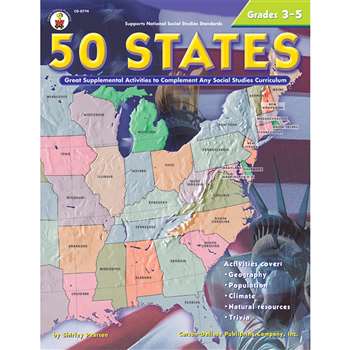 50 States 176 Pages Gr 3-5 By Carson Dellosa
