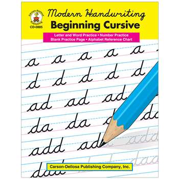 Modern Handwriting Beginning Cursive Book By Carson Dellosa