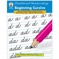 Traditional Handwriting Beginning Cursive Book By Carson Dellosa