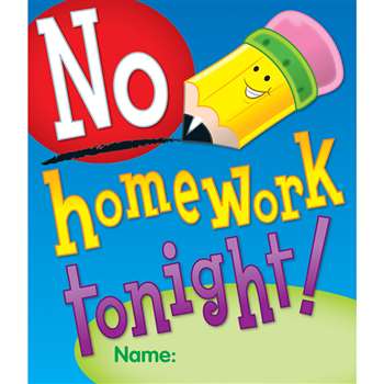 No Homework Tonight Coupons 24Pk By Carson Dellosa