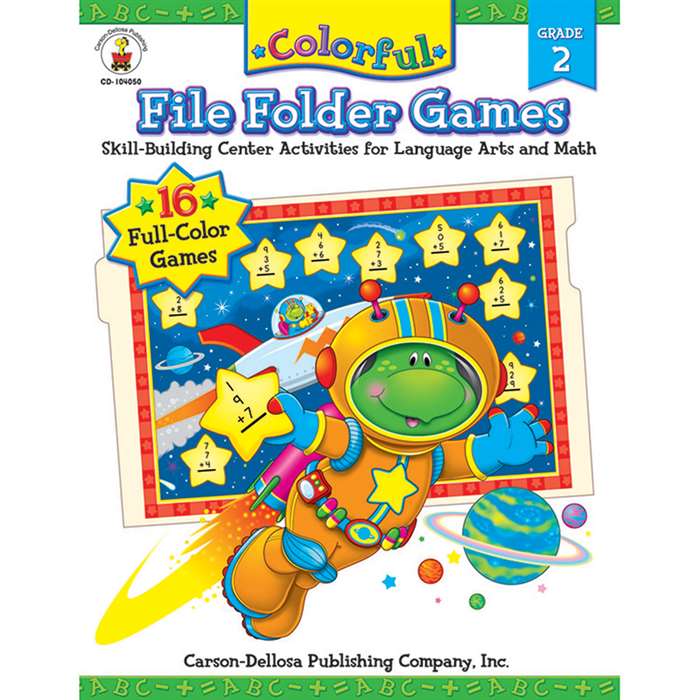 Colorful File Folder Games Grade 2 By Carson Dellosa