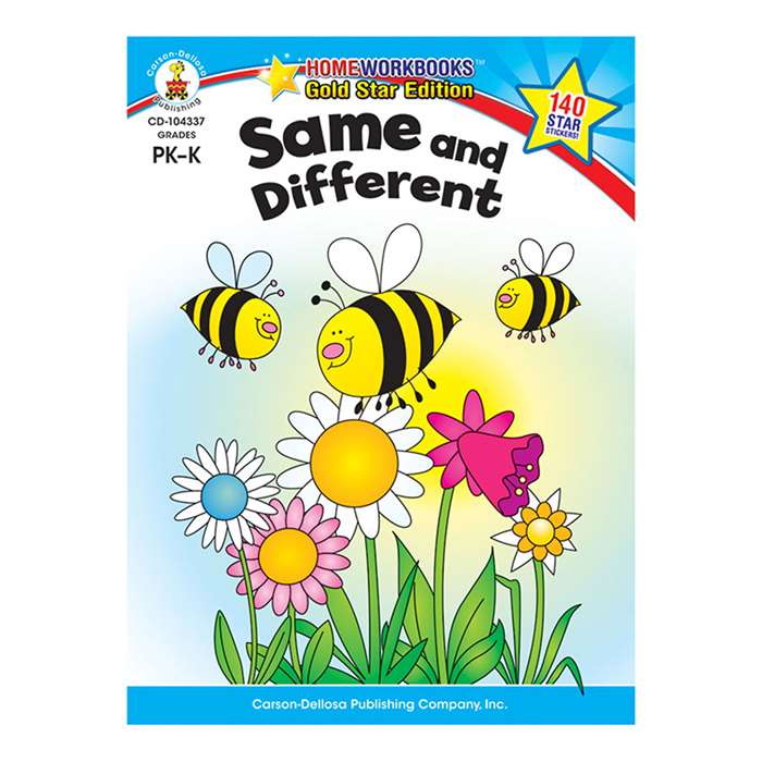 Same & Different Home Workbook Gr Pk-K By Carson Dellosa