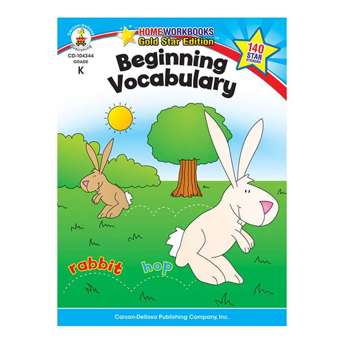 Beginning Vocabulary Home Workbook Gr K By Carson Dellosa