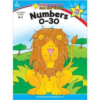 Numbers 0-30 Home Workbook Gr K-1 By Carson Dellosa