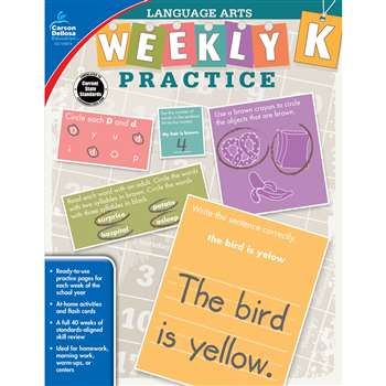 Weekly Practice Language Arts Gr K, CD-104874