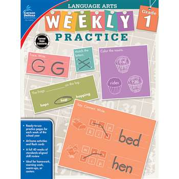 Weekly Practice Language Arts Gr 1, CD-104875