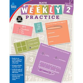 Weekly Practive Math Gr 2, CD-104882