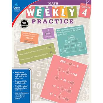Weekly Practive Math Gr 4, CD-104884