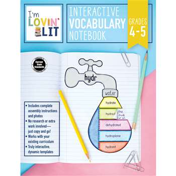 Im Lovin Lit Vocab Notebook Gr 4-5 Interactive, CD-105002