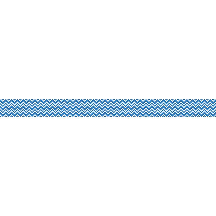 Super Power Blue Chevron Straight Borders, CD-108241