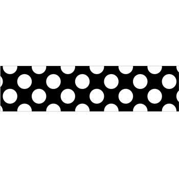 Black W Polka Dot Straight Borders School Girl Sty, CD-108353