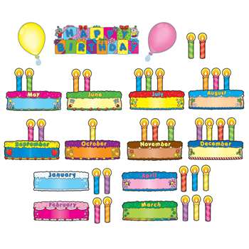 Birthday Cakes Mini Bulletin Board Set By Carson Dellosa